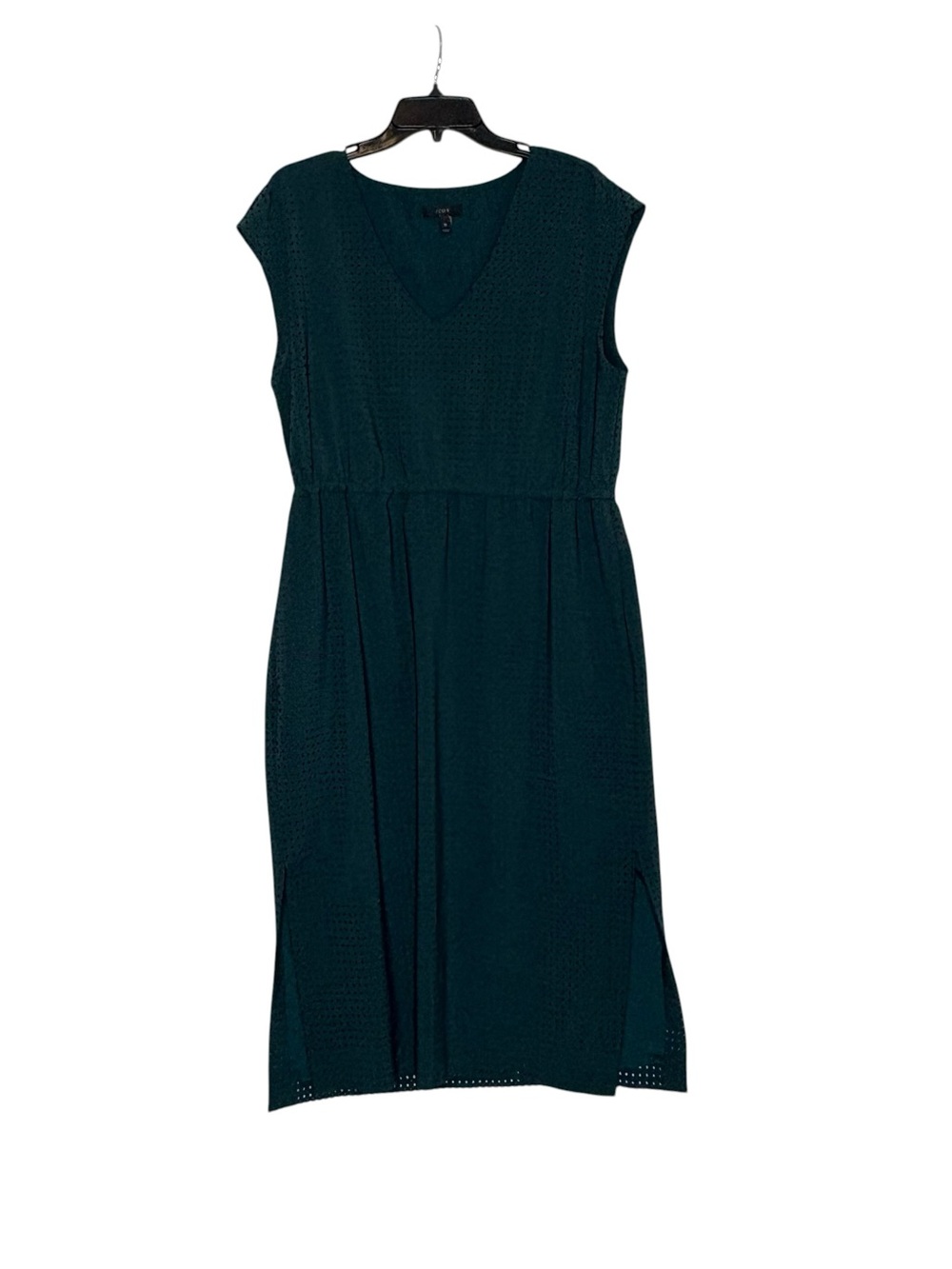 J Crew Dark Green Laser-Cut Sleeveless Midi Dress| 16